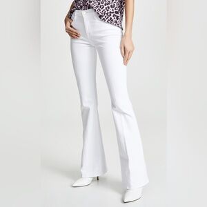 Frame Le High Flare Jeans Sz 27 White Denim Bell Bottom High Rise Preppy Luxury